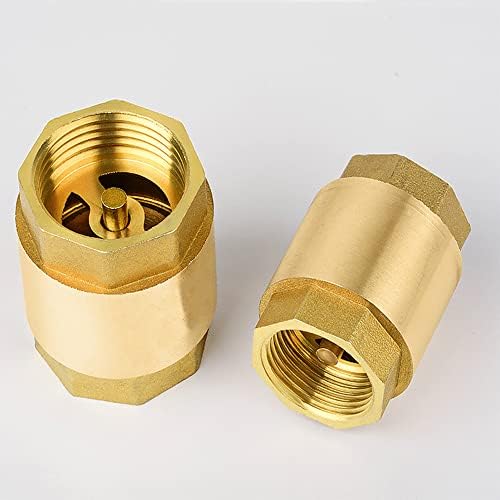 Kuliairu 1/2 NPT BRASS EM LINHA Válvula de retenção vertical, encadeamento da válvula de retenção do preventor de backflow feminino,