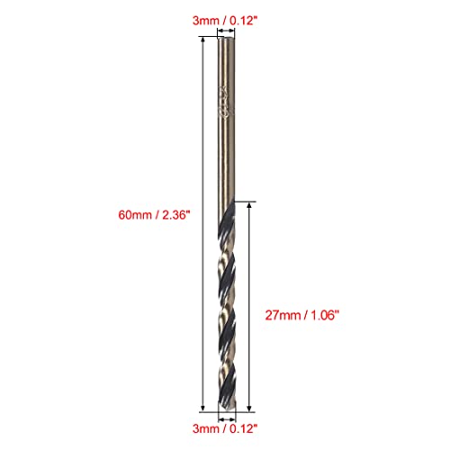 Bits de broca de torção de haste reduzida de 4341 de 4341 de alta velocidade com haste de 4,5 mm 5 pcs