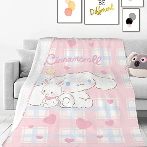 Cobertor Kawaii Cartoon fofo adequado para o sofá sala de estar quente e macia para meninas adolescentes mulheres namoradas