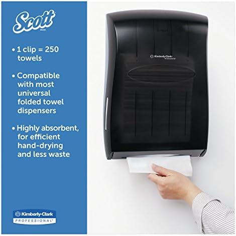 Scott 01804 toalhas multifoloras, bolsos de absorção, 9 1/5 x 9 2/5, 250/pacote, 16 pacote/caixa