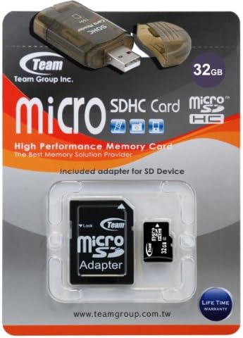 Card de memória MicrosDHC de velocidade turbo de 32 GB para LG Invision IQ. O cartão de memória de alta velocidade vem