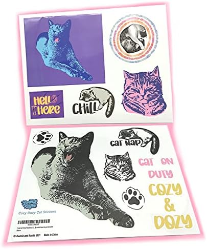 Adesivos de laptop de gato fofos - pacote de adesivos de vinil garrafa de água; Decalques de gato preto para skate, carro,