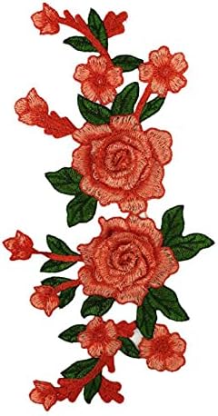 Kasmom 2 peças 20arrósis 2914cm 3d Apliques de flor DIY Pequeno colarinho de renda de costura de decote artesanal decoração