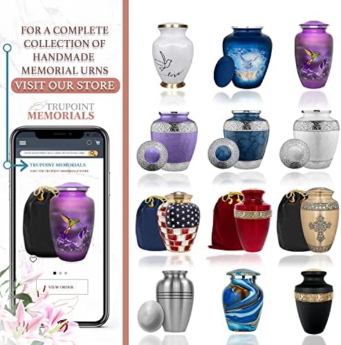 TruPoint Memorials Cremação Urnas para cinzas humanas - urnas decorativas, urnas para cinzas humanas femininas e masculinas, urnas