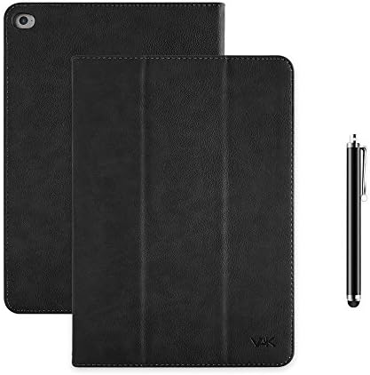 Caixa do iPad Air/Air 2 - Livro da carteira [Visualização de stand] Caso da caixa da capa Premium Leather Folio Case para iPad Air/Air 2 com protetor de tela, pano de polimento de microfibra e caneta de caneta de toque