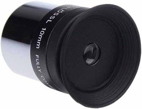 Miniastro 1,25 polegadas PLOSSL Telescópio ocular 10 mm, lente de telescópio óptico totalmente revestido, construção de metal durável, rosqueado para filtros de astronomia padrão de 1,25 polegadas