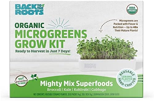 Voltar ao Kit Grow Broads 43002 Organic Microgreens Grow With Ceramic Planter