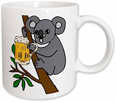 3drose All Smiles Art Drink - engraçado Koala urso bebendo cerveja - canecas