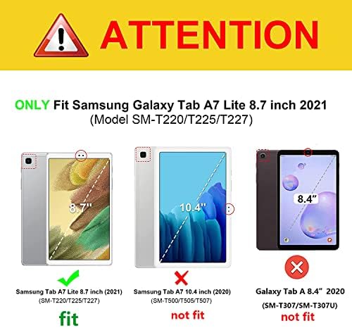 Ucovers para a Samsung Galaxy Tab A7 Lite 8.7 Caso 2021 Liberação com porta -lápis Pockets Folio Stand com couro pu PU e tampa