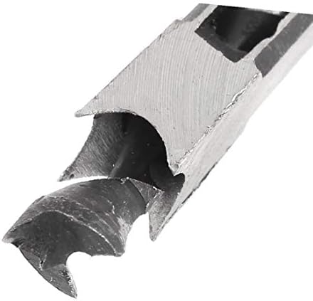 X-Dree prata cinza preto marco hollow mortise de cinzel w bit tool 3/8 (Cincel cuadrado negro gris platedo hueco negro