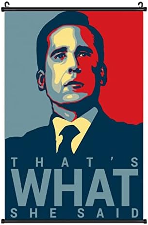 Escritório é o que ela disse a prisão de Michael Scott Mike Poster Scroll Pintura de parede Decoração pendurada Arte da parede da