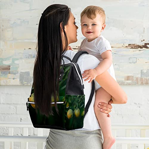 Bolsas de fraldas de fraldas de laranjeira mochila mamãe de grande capacidade Bolsa de enfermagem de bolsa de enfermagem para cuidados com o bebê