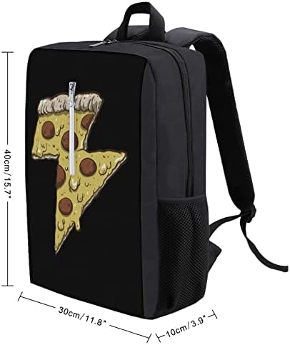 Thunder Cheesy Pizza Laptop Mackpack Durável 15,7 polegadas Bolsa de computador com carregamento USB Casual Daypack