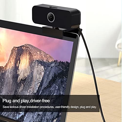 HD Pro Webcam, Chamada de vídeo Full HD 1080p, áudio estéreo transparente, foco automático, webcam USB para computador, com microfone