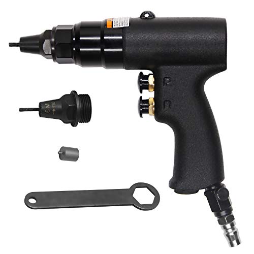 Newtry 1300rpm Air rebite pistola de porca pneumática Kit de ferramentas de rebitagem com cabeça de bloqueio por 1/8, 5/32 porca