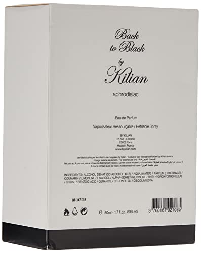 Kilian de volta ao spray de Eau de Parfum eau de parfum preto -frodisíaco para unissex, 1,7 onça
