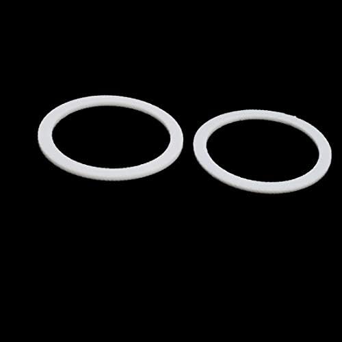 X-Dree 55mmx45mmx2mm PTFE redonda arruela plana Ring anel de vedação de vedação Branca 15pcs (55mmx45mmx2mm PTFE Redondo ARANDELA Plana Junta Sello Junta Blanc-O 15pcs