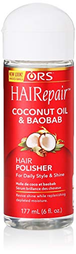 Óleo de coco de Hairpair ORS e Polho de Cabelo Baobab para obter estilo e brilho diário