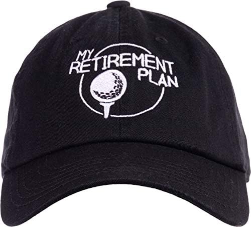 Meu plano de aposentadoria | Disso engraçado de camisa de golfe Humor de bola de golfe para homens Baseball pai chapéu preto
