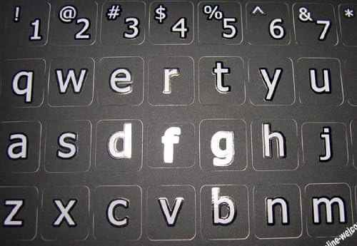 Inglesa letra grande letra grande preto backgroubd adesivos de teclado não transparentes para computadores teclados para