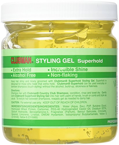 Clubman Superhold Styling Gel, 16 onças