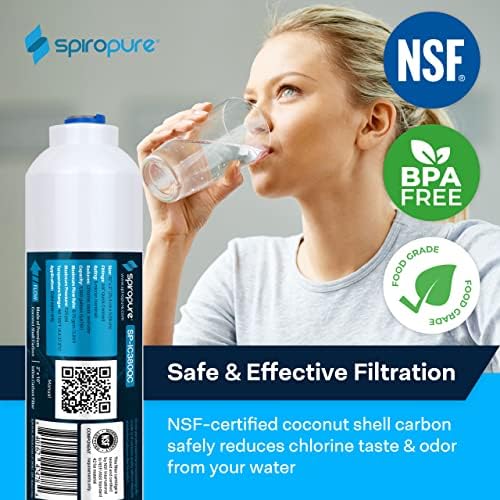 Filtro de Spiropure Filtro NSF Filtro de água de carbono granular com 3/8 Connect rápido, 2 x 10