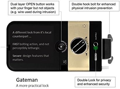 Gateman Irevo A20-IH Lockless Lock Smart Doorlock Hooktype Ultra Slim Pin+Chave Tag 2ea