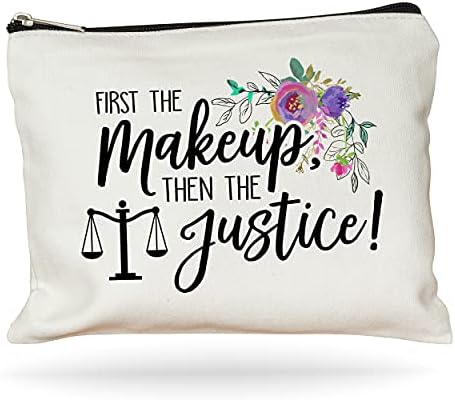 Moonwake projeta primeiro a maquiagem e depois a sacola de maquiagem da justiça - presente para advogado, futuro presente de advogado, bolsa de cosméticos