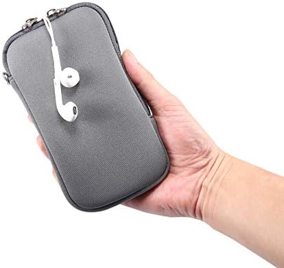 Manga de telefone celular de neoprene Jlyifan, bolsa de carteira com zíper com alça de pescoço para iPhone 14 14