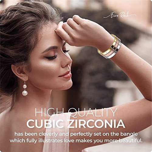 Cinco estilo de pulseira elegante em estilo de rocha, 1 prata, 1 ouro, 1 ouro rosa, jóias de amizade, pulseiras de amor com