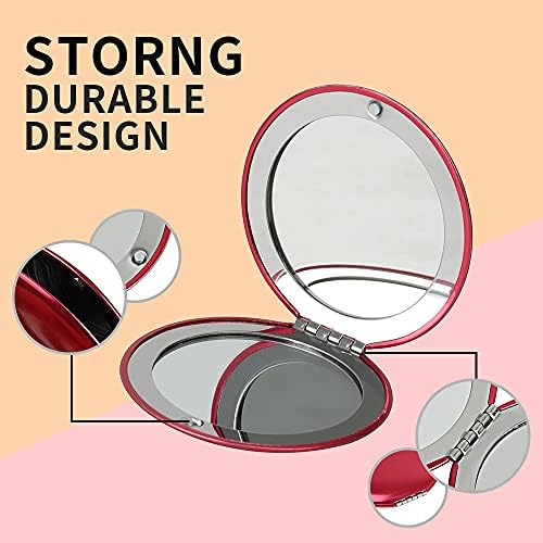 Muka 12 sets espelhos de maquiagem compactos redondos, espelho de bolso de ampliação para a pista-púrpura