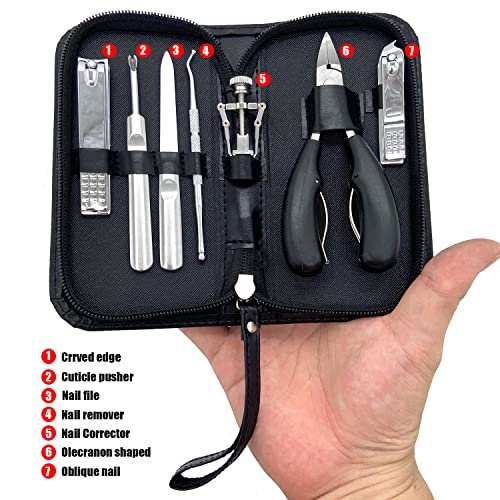 Kit de clipper da unha encravada, ferramentas grossas de cuidados com unhas unhas, ferramentas de pedicure em aço