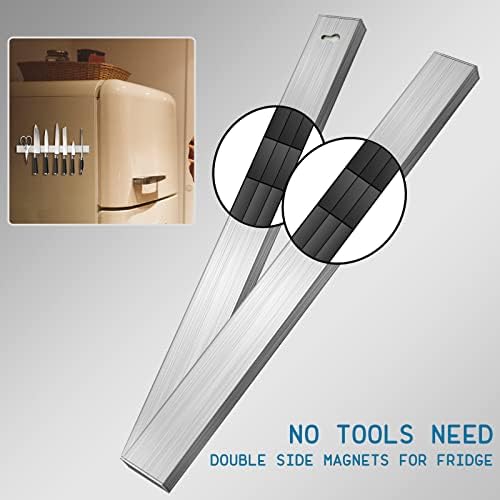 Porta de faca magnética para geladeira 16 polegadas - enkrio atualizado portador de faca de faca magnética de dupla face
