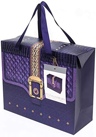 Sacos de presente de luxo para favores de aniversário e casamento de púrpura média