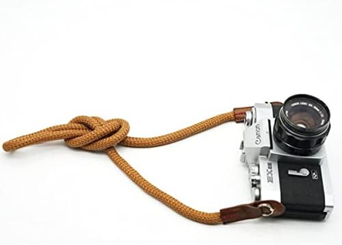 SOLustre 2pcs Long Coffee Rope Micro-Single Halter Câmeras de couro para câmera Moda Some e Strap Personalidade