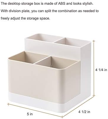 Poands Desktop Storage Organizer Lápis Tolder de caixa Contêiner para mesa, material de escritório, tanque de mesa de vaidade