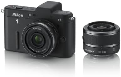 Nikon 1 V1 10,1 MP HD Digital Camera System com lentes Nikkor de 10 a 30 mm e 30-110mm VR 1