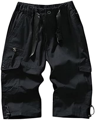 Miashui empate masculina moda casual com zíper de bolso de bolso de fivela de calça de carga ao ar livre shorts shorts de