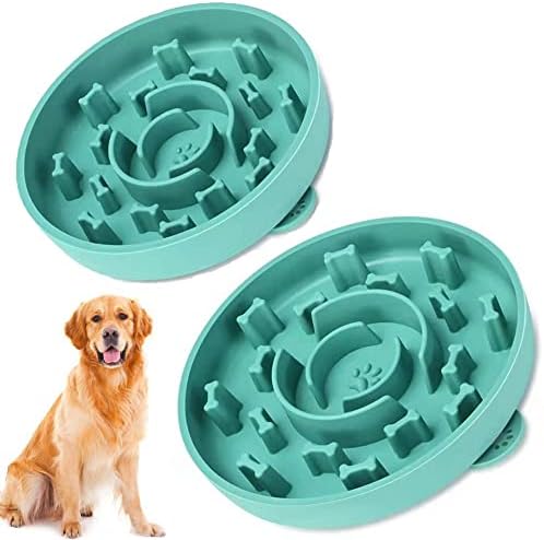 Silicone Slower alimentador tigela de cachorro com copos de sucção suprimentos para animais de estimação alimento de pet tapac cão lento alimentador