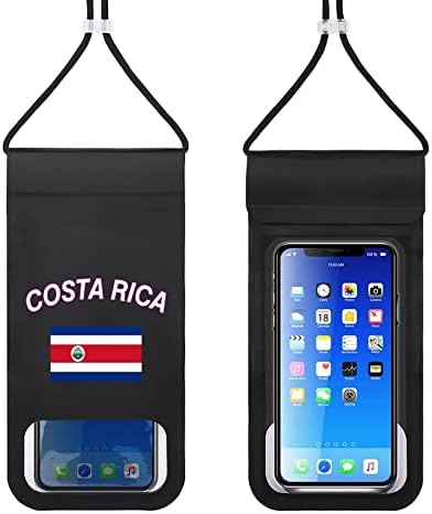 Funnystar State Bandeira da Costa Rica Bolsa de telefone à prova d'água Protetor Protector Dry Bag Case com cordão