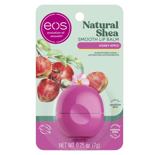 EOS Natural Shea Lip Balm- Mel Apple, umidade durante todo