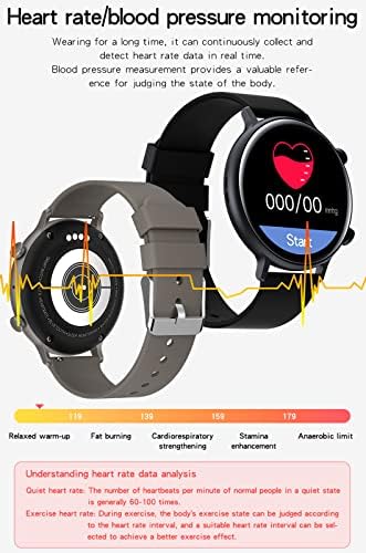Smart Watch for Android iOS, 1,28 '' Touch Screen rastreador de fitness para homens Mulheres, com controle de câmera de música Bluetooth,