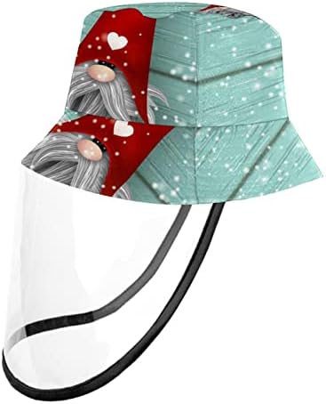 Chapéu de proteção para adultos com escudo facial, chapéu de pescador anti -sun tap, sueco el gnomes natal