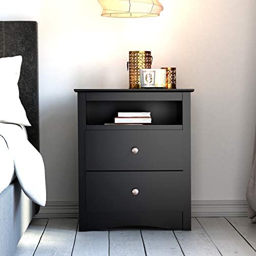 Sonoma NightStand com prateleira aberta, preto