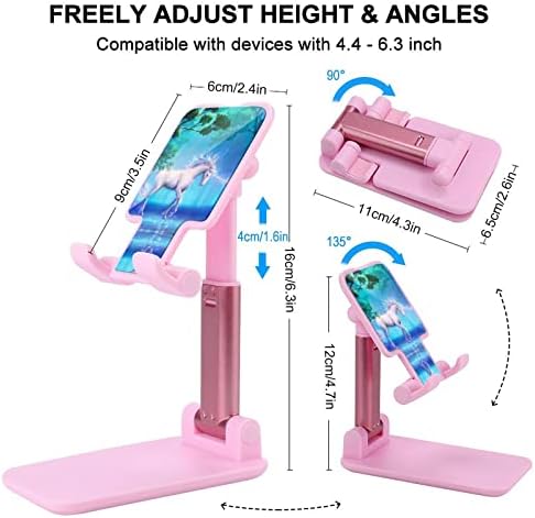Fantasy Unicorn Forest Cell Telep Stand dobrável suporte de comprimido Acessórios de comprimidos de berço ajustáveis ​​para mesa