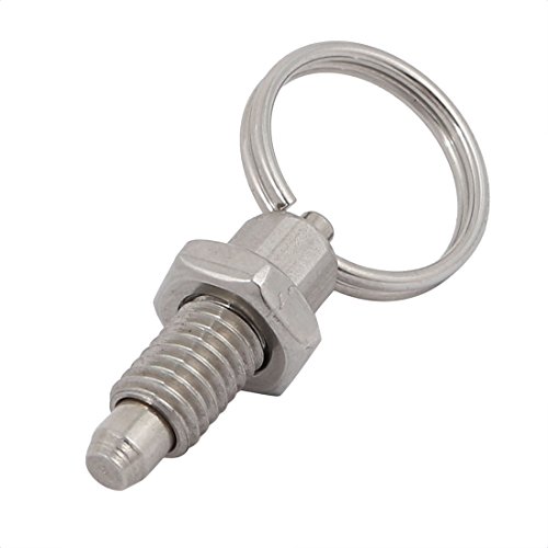 UXCELL M6 Frea de 4 mm dia aço inoxidável de aço inoxidável Indexação de bloqueio Manger W Pull Ring