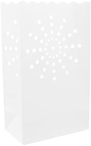 Sacos luminários de Brancos de Sunburst White - 100 contagem - Festas de Natal para Festas de Natal Luminaria