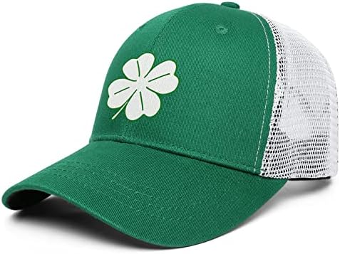 St Patrick's Day's Clover Clássico Bordado Cotton Dad Trucker Baseball Hats for Men & Women