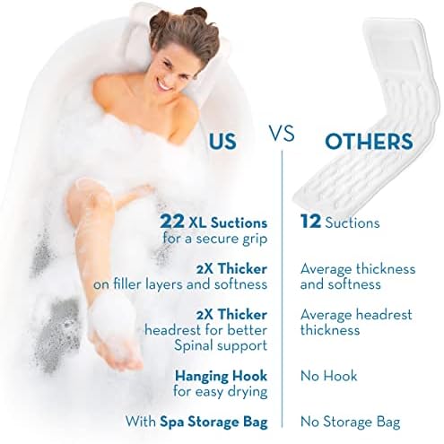 Almofado de banho de corpo inteiro fumegante, travesseiros de banho de banheira de luxo para o pescoço da banheira e o suporte