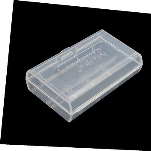 X-Dree 72mmx44mmx22mm caixa de armazenamento transparente Organizador de bateria de plástico rígido (72mmx44mmx22mm custodia